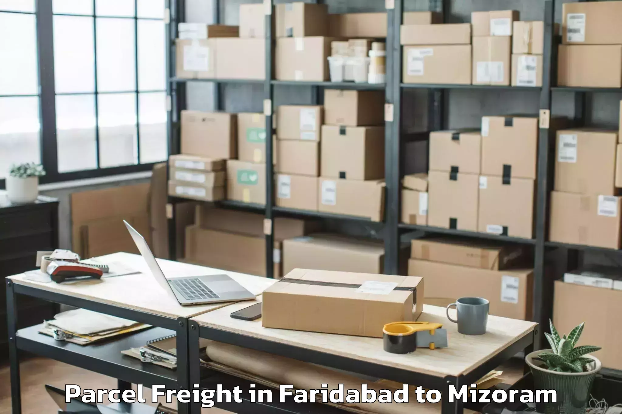 Easy Faridabad to North Vanlaiphai Parcel Freight Booking